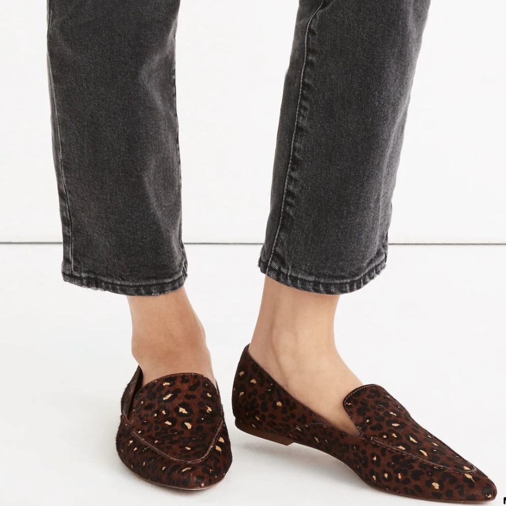 Madewell Frances Skimmer Flats Painted Leopard Women’s Size 10 | Pointed Toe Loa - Picture 2 of 6